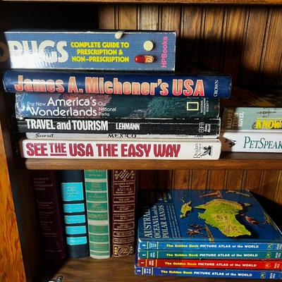 Last 3 Shelves, Travel, Reference, Self Help etc. 