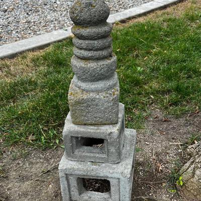 YARD - 24" Concrete Yard Art Pagoda  