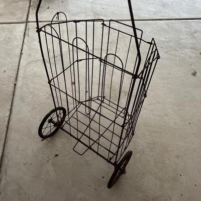 GARAGE -- Rusty Shopping Basket