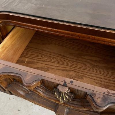 GARAGE -- Mediterranean Chest of Drawers with a glass top