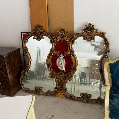 GARAGE -- Supper Ornate Mirror Hollywood Regency 1970's 