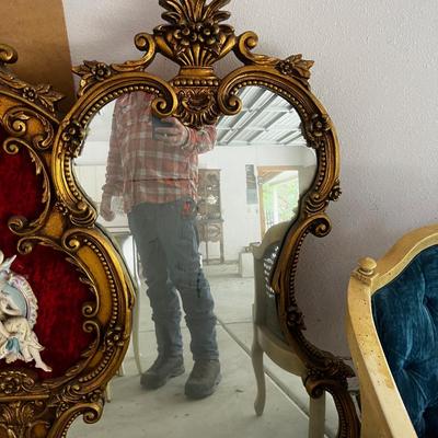 GARAGE -- Supper Ornate Mirror Hollywood Regency 1970's 