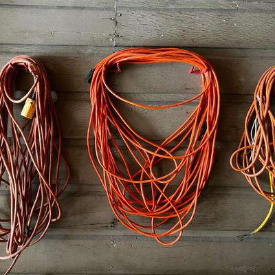 GARAGE -- 3 Light Duty Extension Cords 