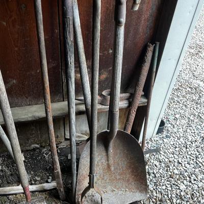 GARAGE -- tons of old yard tools 