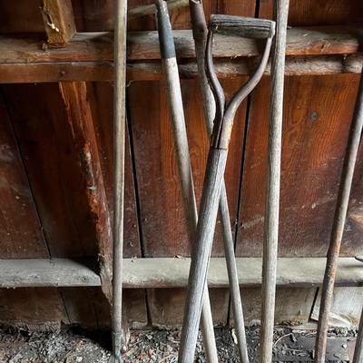 GARAGE -- tons of old yard tools 