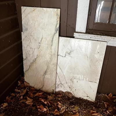 Behind GARAGE -- 3 Pieces of Marble 