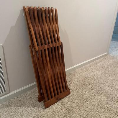 Two Wooden Folding Tables (S-MG)