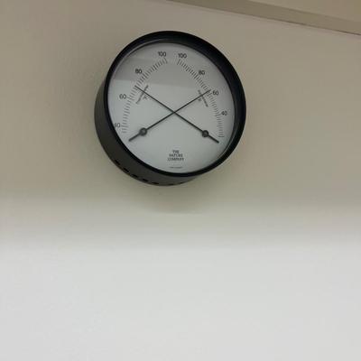 Two Wooden Wine Racks & Thermometer/Humidity Gauge (B1-MG)