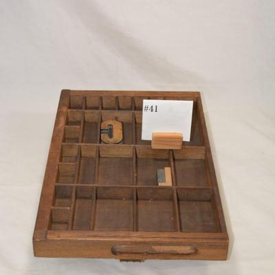 Very Vintage Type-Set Drawer with "C" & "L" 16.5x11