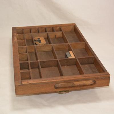 Very Vintage Type-Set Drawer with "C" & "L" 16.5x11