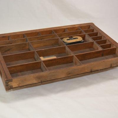 Very Vintage Type-Set Drawer with "C" & "L" 16.5x11