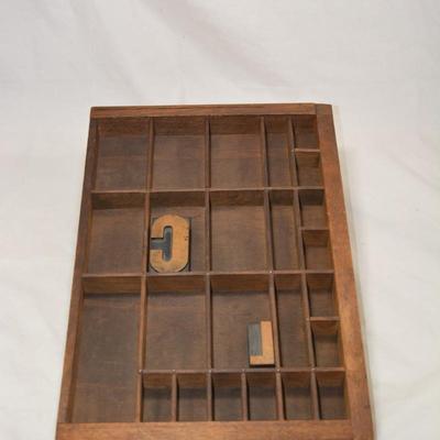 Very Vintage Type-Set Drawer with "C" & "L" 16.5x11