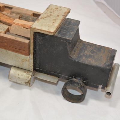 Heavy Vintage Home-Made Lumber Truck & Trailer
