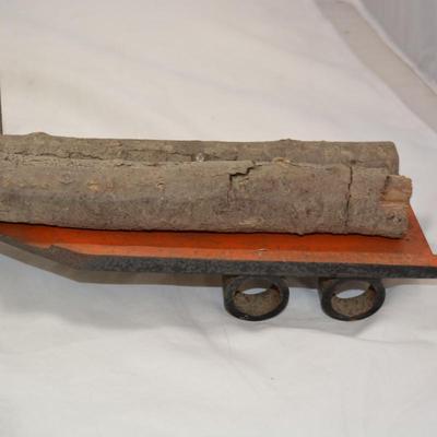 Heavy Vintage Home-Made Lumber Truck & Trailer