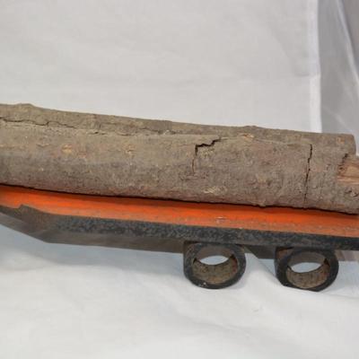 Heavy Vintage Home-Made Lumber Truck & Trailer