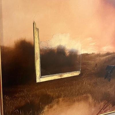 Framed & Signed Sunset Artwork (B1-MG)