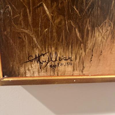 Framed & Signed Sunset Artwork (B1-MG)