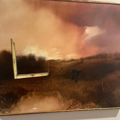 Framed & Signed Sunset Artwork (B1-MG)