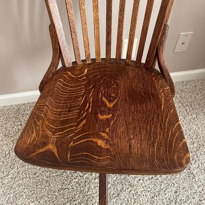 Wooden Office Chair & Plastic Mat (D2-MG)