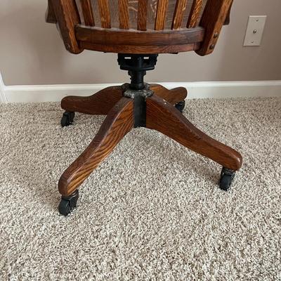 Wooden Office Chair & Plastic Mat (D2-MG)