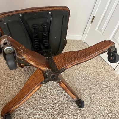 Wooden Office Chair & Plastic Mat (D2-MG)