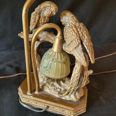 A Pair of Metal Parrot Lamps (D-DW)