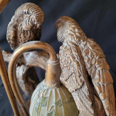 A Pair of Metal Parrot Lamps (D-DW)