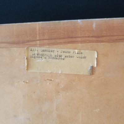 Pencil Signed and Numered Lithograph by Guy Cambier (DR-DW)