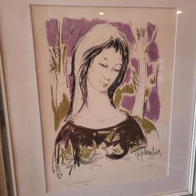 Pencil Signed and Numered Lithograph by Guy Cambier (DR-DW)