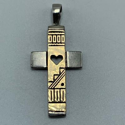 Southwest Style 925 & 14K Cross Pendants & Ring with Opal & Turquoise (B3-HS)