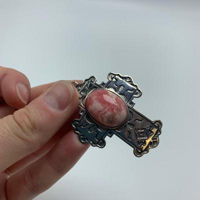 Southwest Style 925 & 14K Cross Pendants & Ring with Opal & Turquoise (B3-HS)