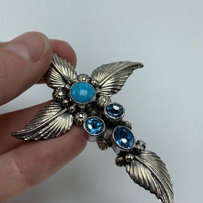 Southwest Style 925 & 14K Cross Pendants & Ring with Opal & Turquoise (B3-HS)