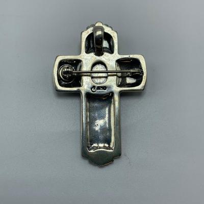 Southwest Style 925 & 14K Cross Pendants & Ring with Opal & Turquoise (B3-HS)