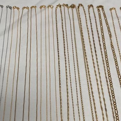 10K White & Yellow Gold Necklace Chains (B3-HS)