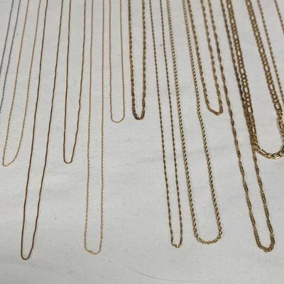 10K White & Yellow Gold Necklace Chains (B3-HS)