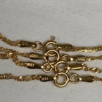 10K White & Yellow Gold Necklace Chains (B3-HS)