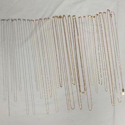 10K White & Yellow Gold Necklace Chains (B3-HS)
