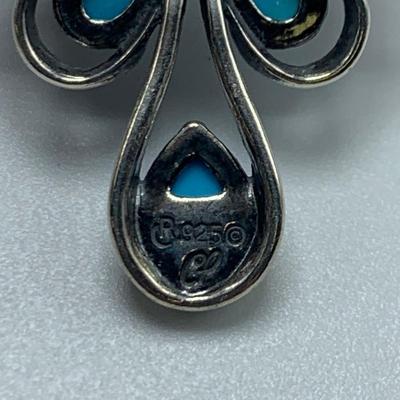 Turquoise Cross Pendants on 14K & 925 (B3-HS)