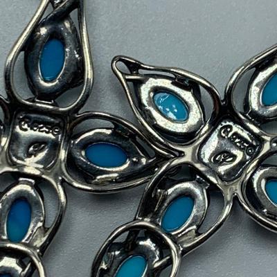 Turquoise Cross Pendants on 14K & 925 (B3-HS)