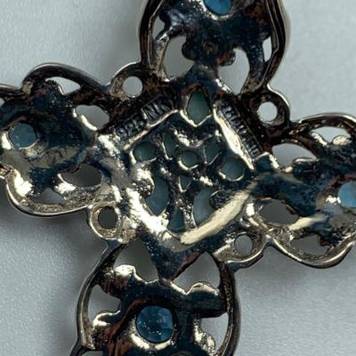 Turquoise Cross Pendants on 14K & 925 (B3-HS)
