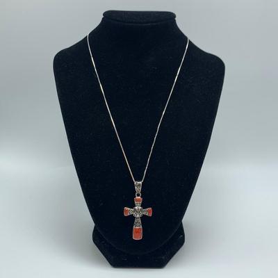 Turquoise Cross Pendants on 14K & 925 (B3-HS)