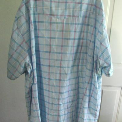 Lot 113:  Men's Vintage Button Down Short Sleeve Shirt, 20 21 1/2, Karman