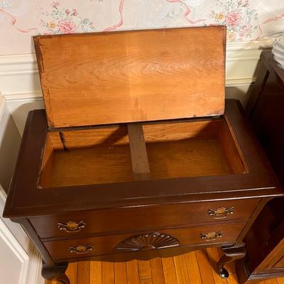 Antique Vntg. Queen Anne Style Low Boy Chest