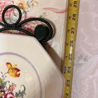 Vintage Lot Metal Serving Stands, Wall Display, Fine China