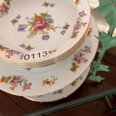 Vintage Lot Metal Serving Stands, Wall Display, Fine China