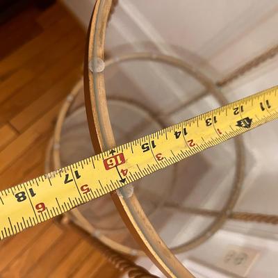 Wrought Iron Glass Shelf Etagere