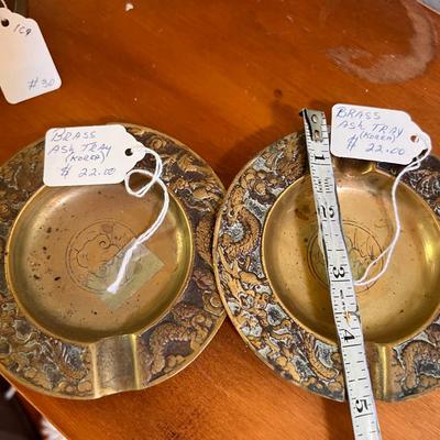 Antique Vintage Brass Lot - Vases, Plates, Candle Holders, Monkey Hook