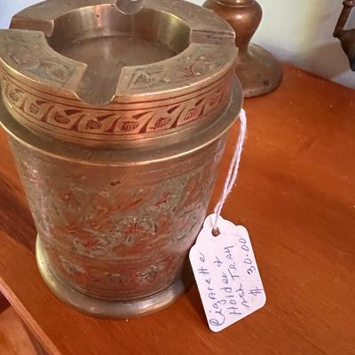 Antique Vintage Brass Lot - Vases, Plates, Candle Holders, Monkey Hook