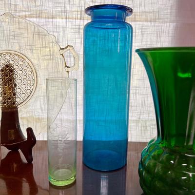 Vintage Colored Decorative Glass Lot