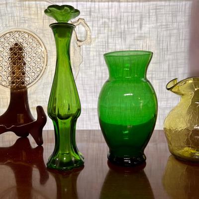 Vintage Colored Decorative Glass Lot